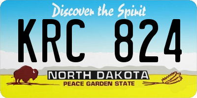 ND license plate KRC824