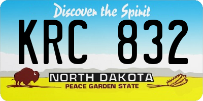 ND license plate KRC832