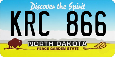 ND license plate KRC866