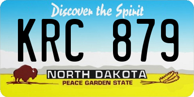 ND license plate KRC879