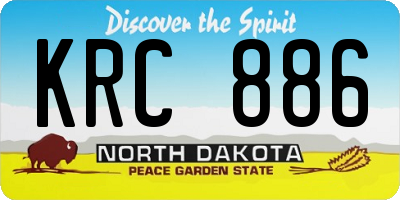 ND license plate KRC886