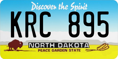 ND license plate KRC895