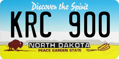 ND license plate KRC900