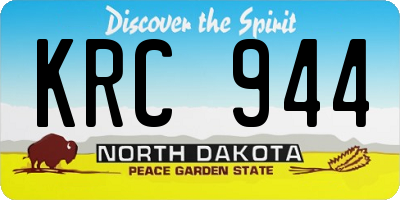 ND license plate KRC944