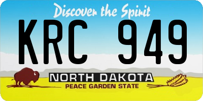 ND license plate KRC949