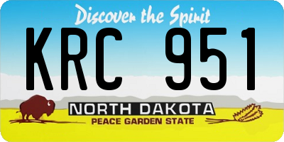 ND license plate KRC951