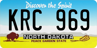 ND license plate KRC969