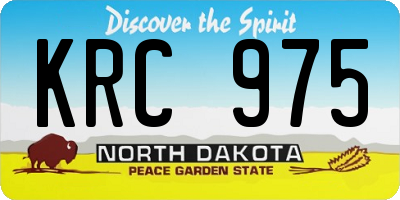 ND license plate KRC975