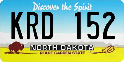 ND license plate KRD152