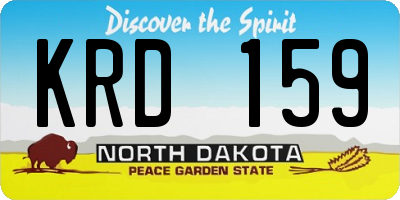 ND license plate KRD159