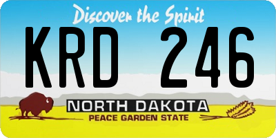 ND license plate KRD246