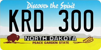 ND license plate KRD300