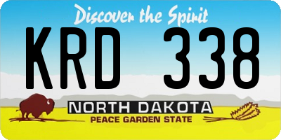 ND license plate KRD338