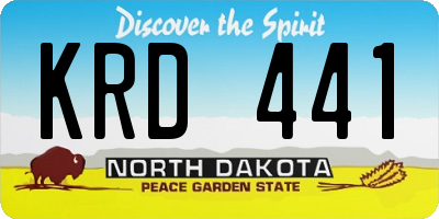 ND license plate KRD441
