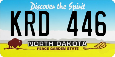 ND license plate KRD446