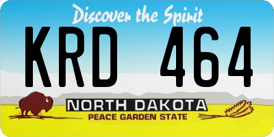 ND license plate KRD464