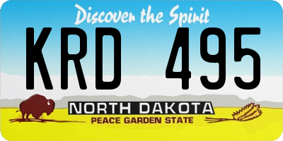 ND license plate KRD495