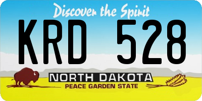 ND license plate KRD528
