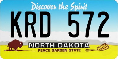 ND license plate KRD572