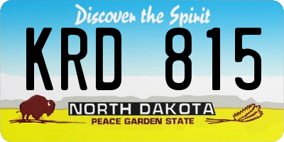ND license plate KRD815