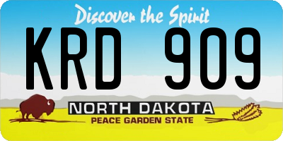 ND license plate KRD909