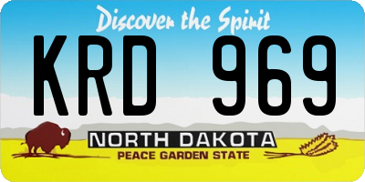 ND license plate KRD969