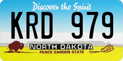 ND license plate KRD979