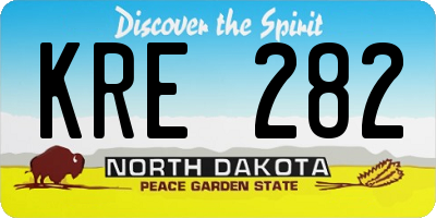 ND license plate KRE282