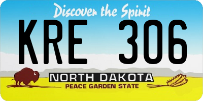 ND license plate KRE306