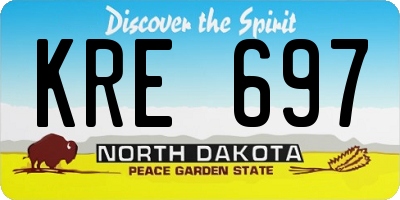 ND license plate KRE697
