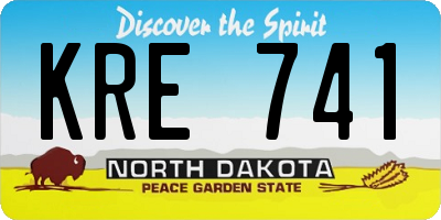 ND license plate KRE741
