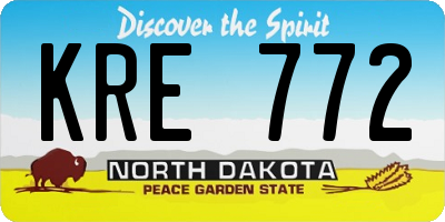 ND license plate KRE772