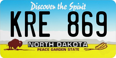 ND license plate KRE869