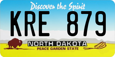 ND license plate KRE879