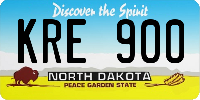 ND license plate KRE900