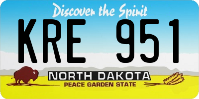 ND license plate KRE951