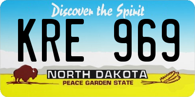 ND license plate KRE969