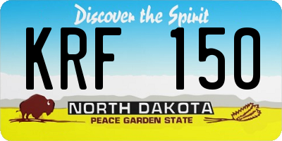 ND license plate KRF150