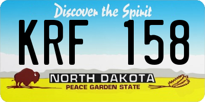ND license plate KRF158