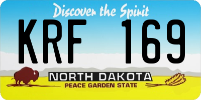 ND license plate KRF169