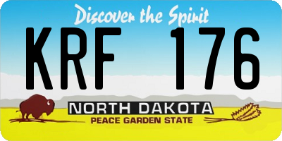 ND license plate KRF176