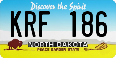 ND license plate KRF186