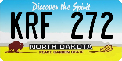 ND license plate KRF272