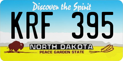ND license plate KRF395