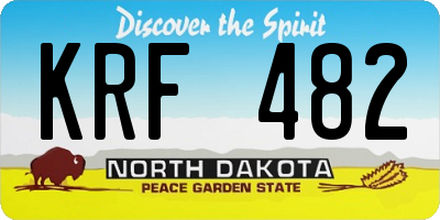 ND license plate KRF482