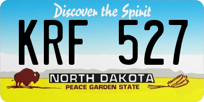 ND license plate KRF527