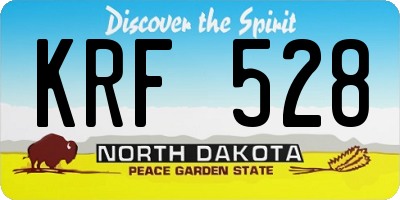 ND license plate KRF528