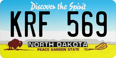 ND license plate KRF569