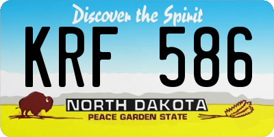 ND license plate KRF586