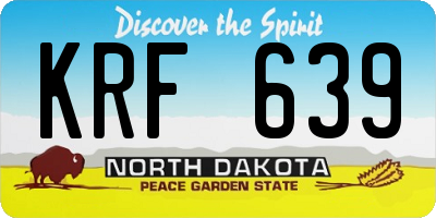ND license plate KRF639